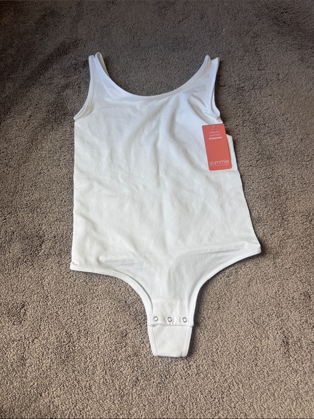 Yummie Heather Thomson Ivy Seamless Bodysuit SIZE M/L White Thong Shapewear NWT - Picture 1 of 7